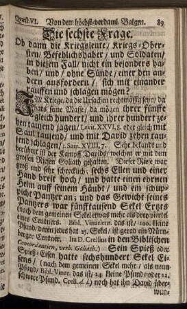 Die sechste Frage.
