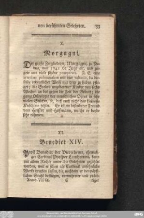 XI. Benedict XIV.