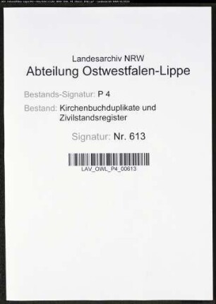 Kirchenbuchduplikate der katholischen Gemeinde (T 1779-1807). (Gemeinde: Bremen, katholische Gemeinde )