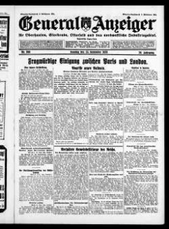 General-Anzeiger für Oberhausen, Sterkrade, Osterfeld und das nordwestliche Industriegebiet. 1921-1930