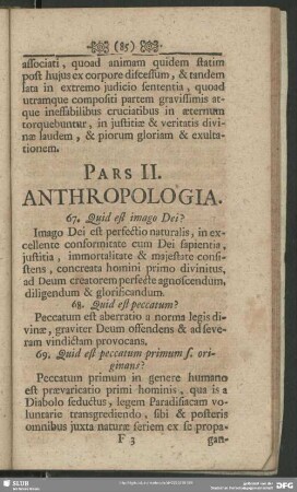 Pars II. Anthropologia