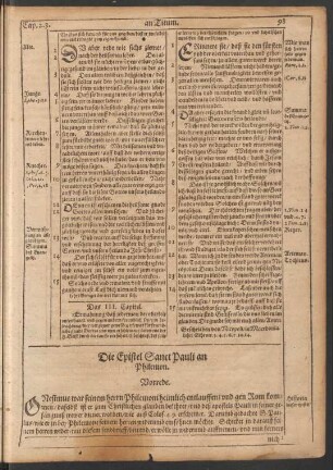 Die Epistel Sanct Pauli an Philemon.