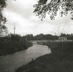 Cottbus. Hammerstrom. Blick nach Südwest zum Spreewehr