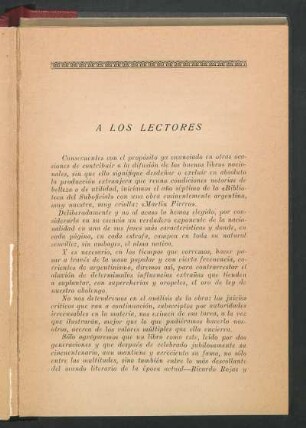 A los lectores