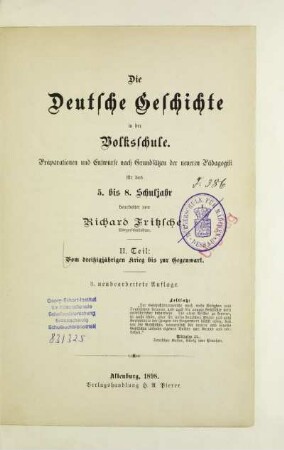 Teil 2: Vom Dreißigjährigen Krieg bis zur Gegenwart