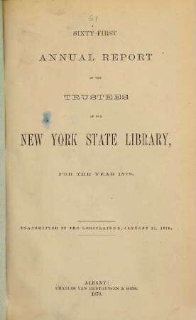Annual report. 61. 1878 (1879)