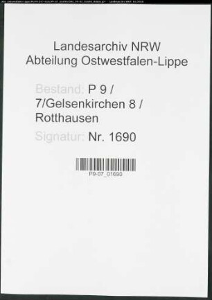 Sterberegister Standesamt Gelsenkirchen 8 Rotthausen