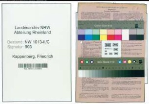 Entnazifizierung Friedrich Kappenberg , geb. 03.01.1910 (Vertreter)