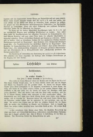 Zeitstimmen : in ernster Stunde