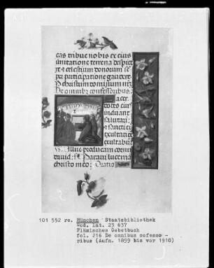 Flämisches Gebetbuch mit Kalender — Die heilige Messe, Folio 216recto