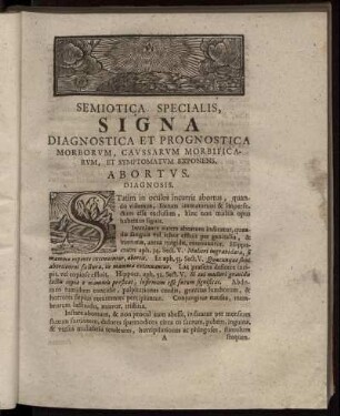 Semiotica Specialis Signa Diagnostica Et Prognostica Morborum, Caussarum Morbificarum, Et Symptomatum Exponens.