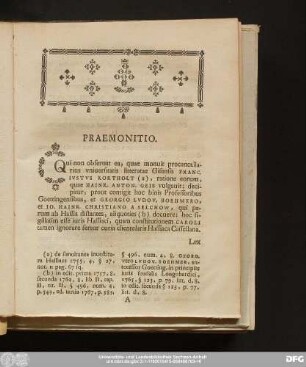 Praemonitio.