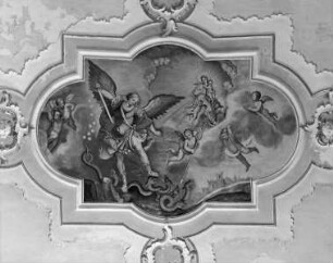 Der Erzengel Michael im Kampf mit dem Drachen und Madonna als Apokalyptisches Weib