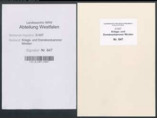 Amt Petershagen - Vogtei Börde - Bauerschaft Friedewalde: Unterlagen der Revisionskommission - Band 1