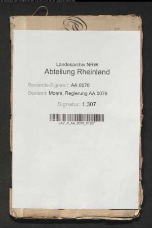 Kurkölnische Kellnerei Rheinberg gegen Daubenspeck am Hülsdonk wegen Zehntentrichtung V