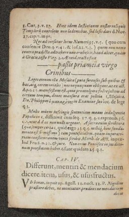 Cap. IV. Differunt, mentiri & mendacium dicere. item usus, & usus fructus.