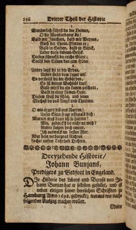 146-163, XIII. 1696. Johann Bunjan, unstudirter Prediger zu Bedfort.