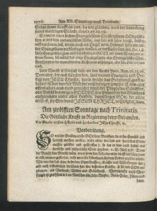 Am zwölfften Sonntage nach Trinitatis