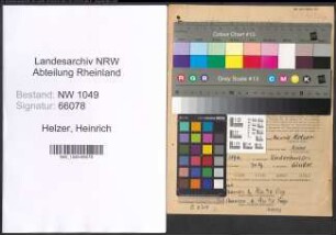Entnazifizierung Heinrich Helzer , geb. 13.03.1890 ()
