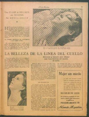 La belleza de la línea del cuello : Una clase de belleza por semana