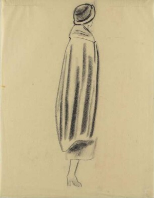 Frau im Cape