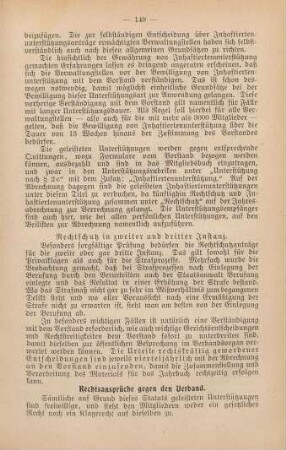 Rechtsansprüche gegen den Verband.