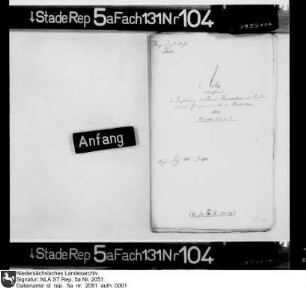 Bestallung des Hermann Hennecken zum Kontributionseinnehmer im Amt Bederkesa