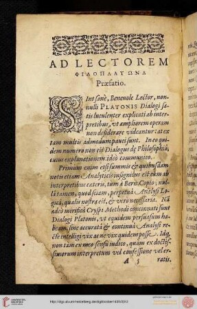Ad lectorem. Praefatio