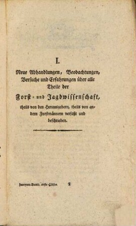 Journal für das Forst- und Jagdwesen. 2, 2. 1791