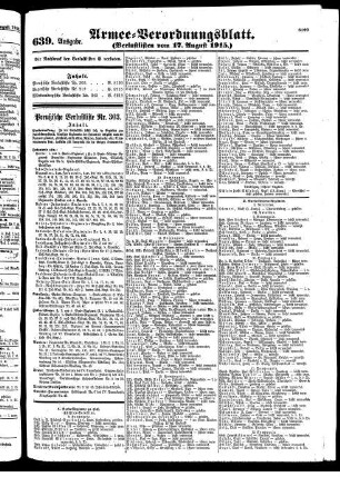639. Ausgabe. Dienstag, 17. August 1915