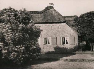 Sylt. Reetgedecktes friesisches Gehöft in Keitum