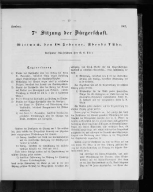 7te Sitzung