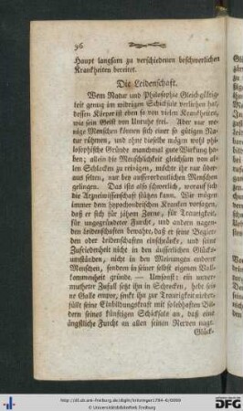Die Leidenschaft.