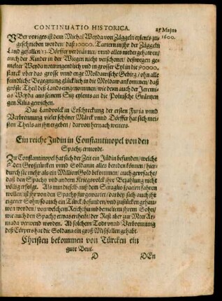 Maius 1600.