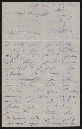 Brief an Unbekannt : 25.05.1873