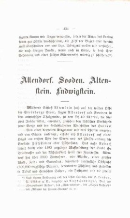 Allendorf. Sooden. Altenstein. Ludwigstein.