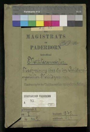 Nachweisung über die im Zivildienst angestellten Militärpersonen und Nachweisung der den Militäranwärtern vorbehaltenen Stellen