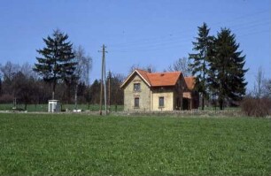 Blaufelden Bahnwärterhaus Bahnübergang Blinklichtanlage