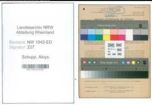 Entnazifizierung Aloys Schupp , geb. 25.09.1902 (Lehrer)