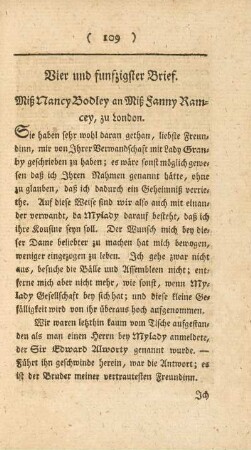 Vier und funfzigster Brief