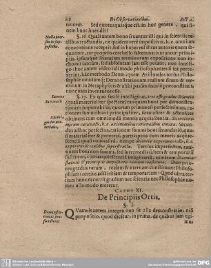 Caput. XI. De Principiis Ortis.