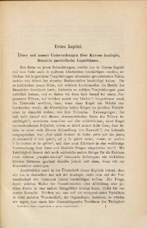 Parabolische Logarithmen und parabolische Trigonometrie : eine vergleichende Untersuchung