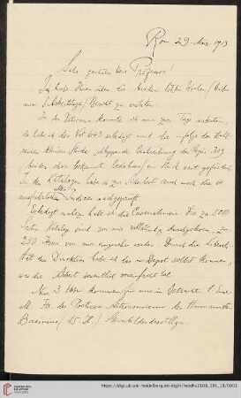 Brief von Fritz Saxl an Franz Boll