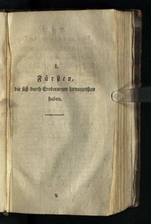 I. Fuersten, die sich durch Eroberungen hervorgethan haben