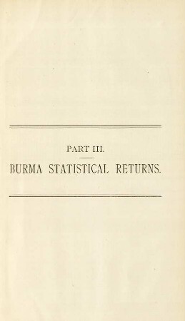 Burma statistical returns.