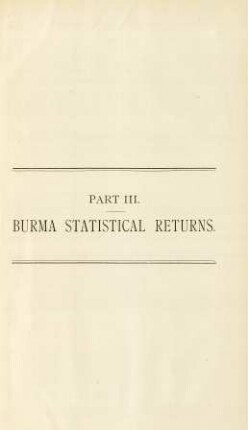 Burma statistical returns.