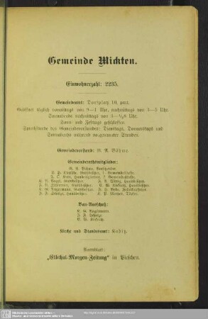 Gemeinde Mickten