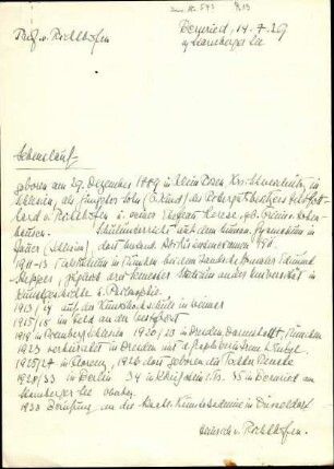 Richthofen, Heinrich von, Kunstmaler