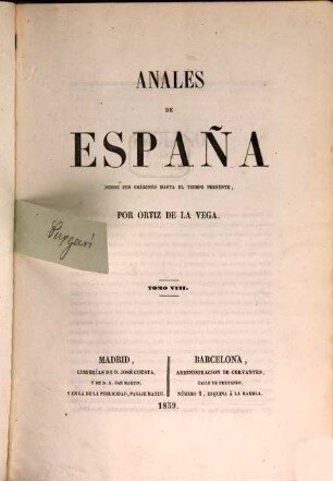 Anales de Espanã : desde sus orígenes hasta el tiempo presente, 8
