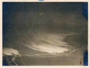 Foto eines Gasangriffs südlich vom Réduit de la Berru und Fort Nogent l'Abesse (Luftbild)
